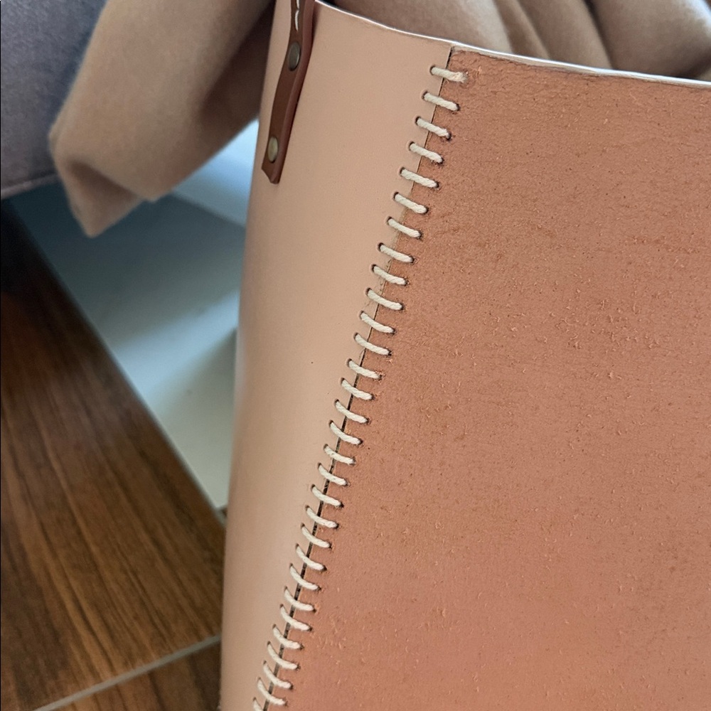 Suede and Leather Tote - Picture 4 of 9